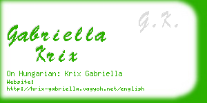gabriella krix business card
